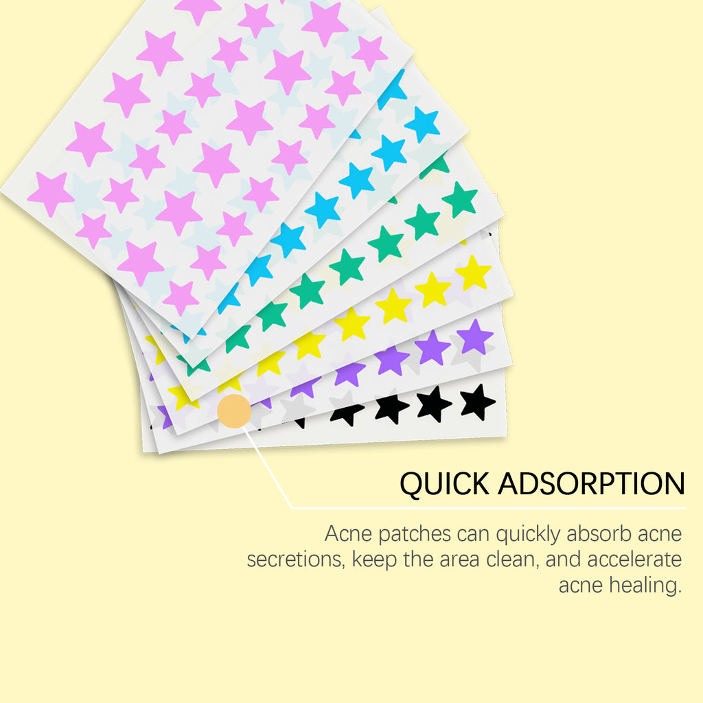 Stars Acne Patch, Reduce Acne Acne Print Clean Face Closed Mouth Acne Portable Cartoon Acne Patch
